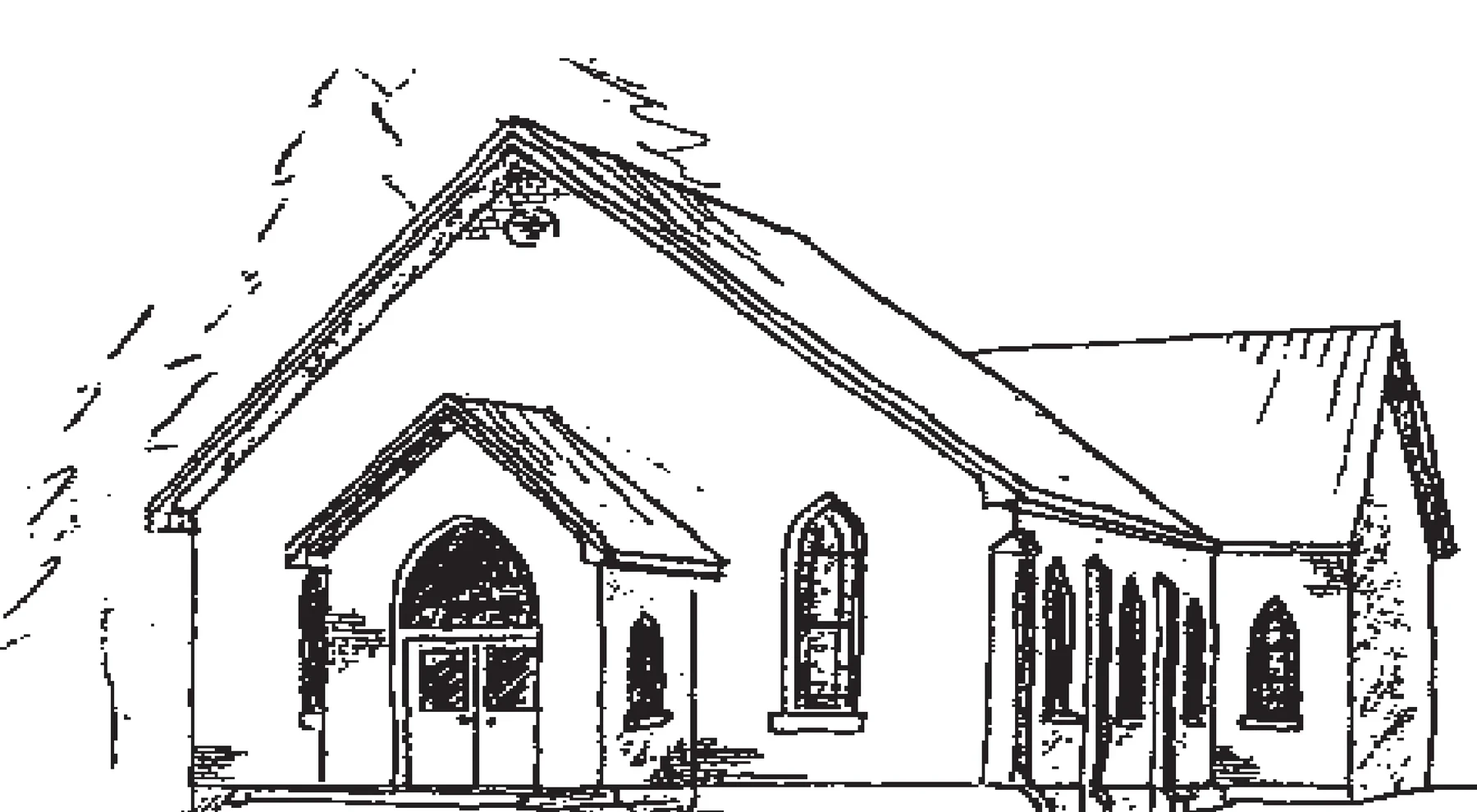 Ink drawing of Grace United Reformed Church